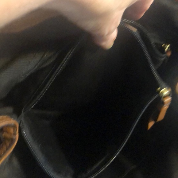 Gently used Coach signature Python Stripe Purse-w/drawstring & snap closure - Picture 13 of 13